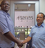 Wisani Hlungwane (left) with calibration specialist Mzwabantu Nyakama.